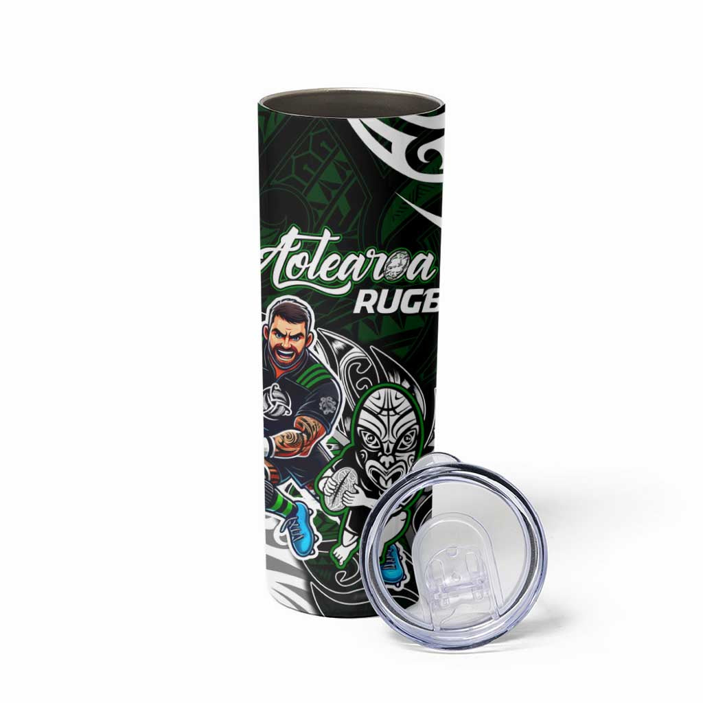 NZ Aotearoa Rugby Skinny Tumbler New Zealand Silver Fern