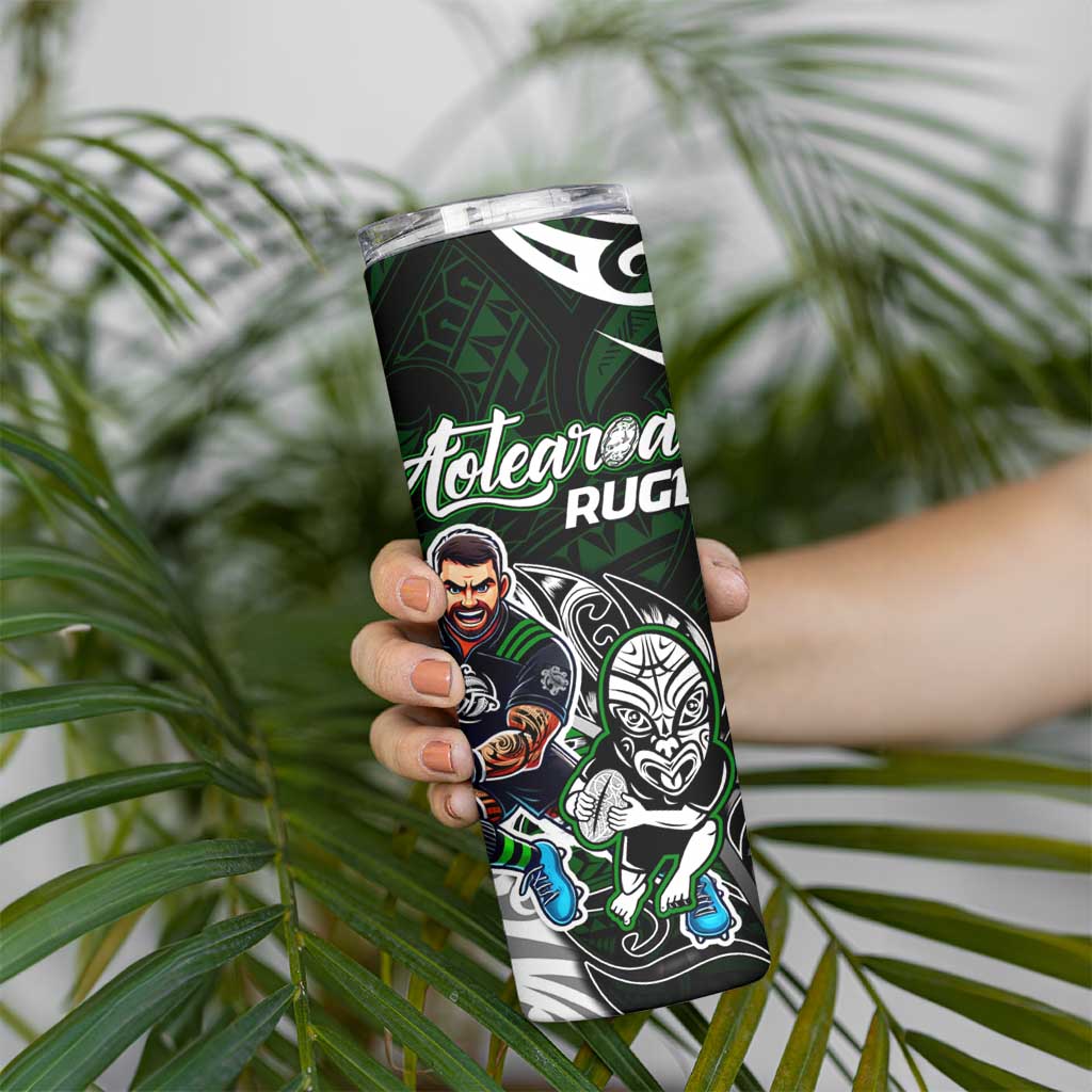 NZ Aotearoa Rugby Skinny Tumbler New Zealand Silver Fern