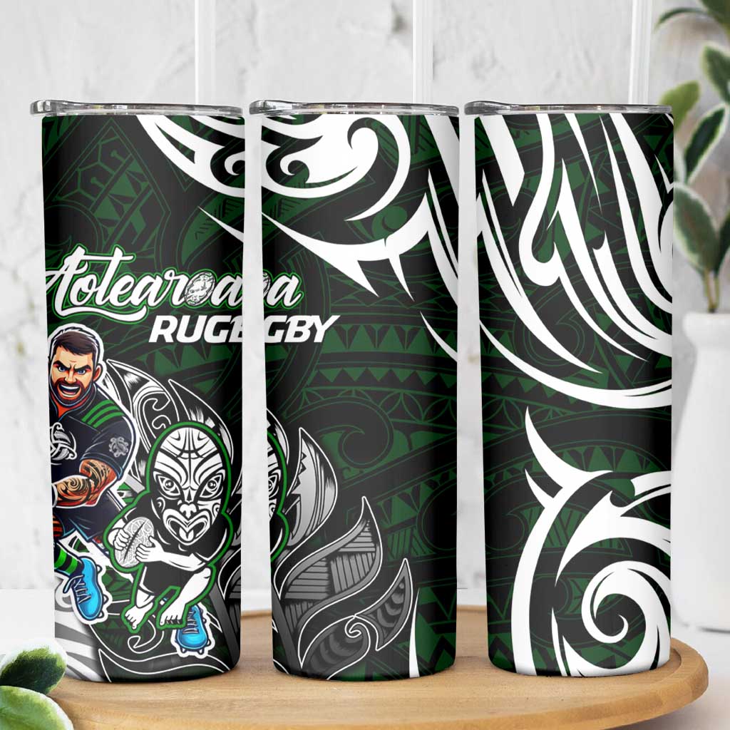 NZ Aotearoa Rugby Skinny Tumbler New Zealand Silver Fern
