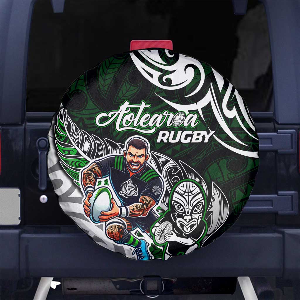 NZ Aotearoa Rugby Spare Tire Cover New Zealand Silver Fern