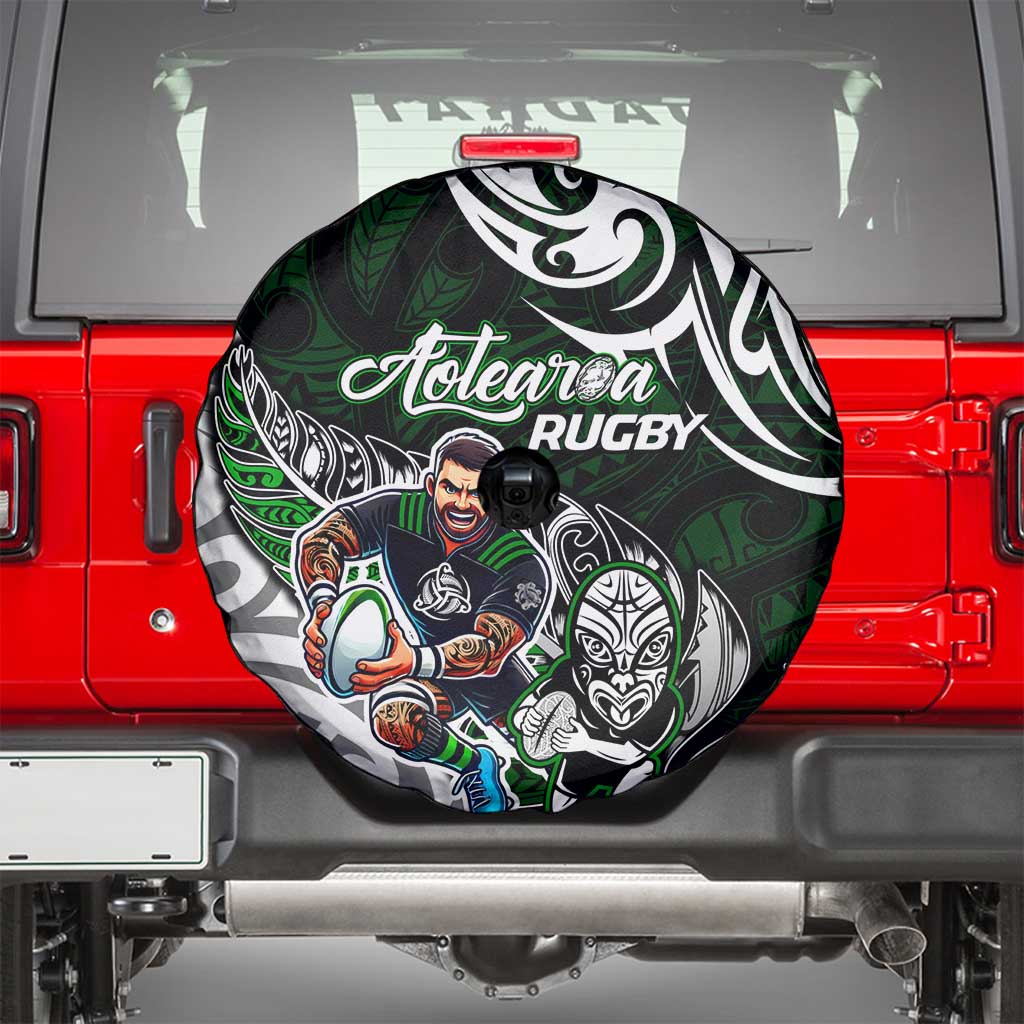 NZ Aotearoa Rugby Spare Tire Cover New Zealand Silver Fern