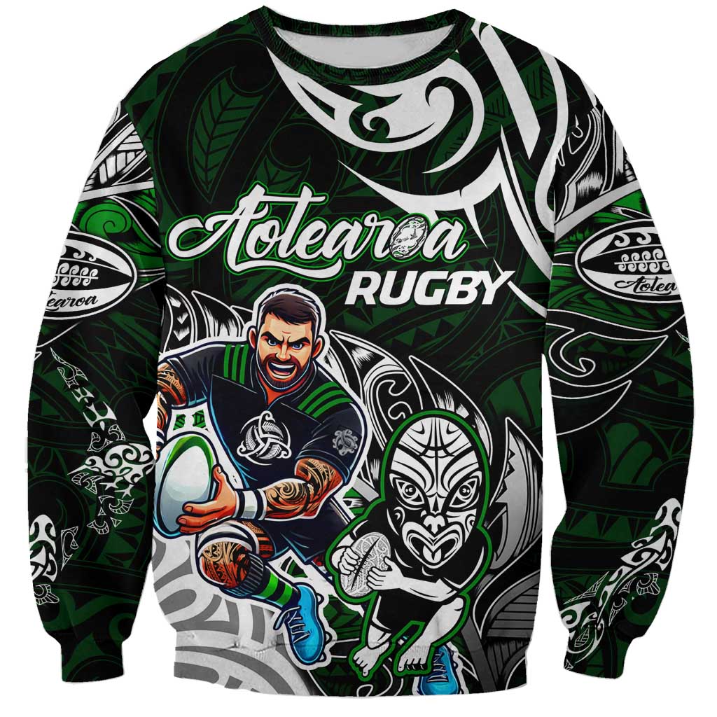 Personalized NZ Aotearoa Rugby Sweatshirt New Zealand Silver Fern