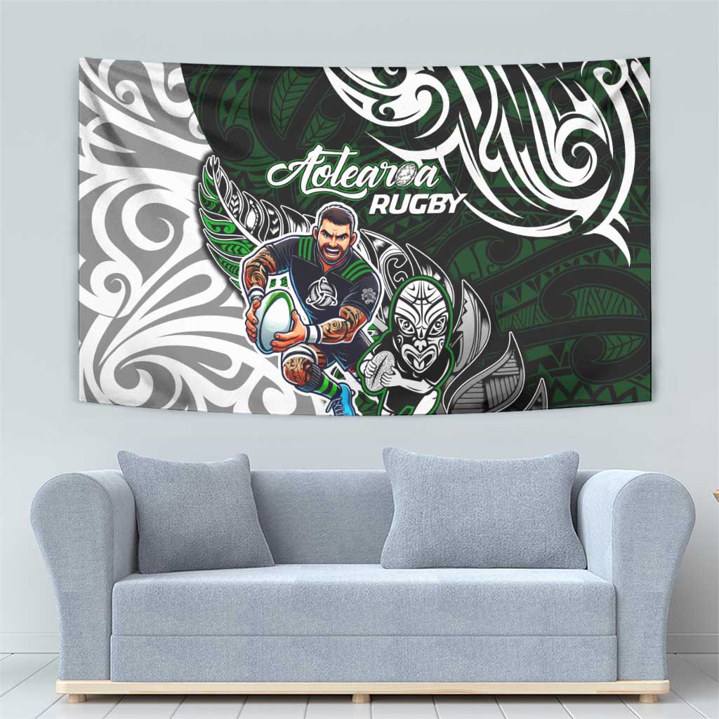 NZ Aotearoa Rugby Tapestry New Zealand Silver Fern