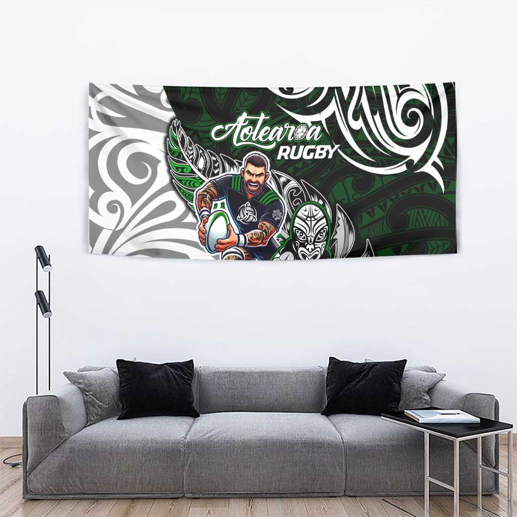 NZ Aotearoa Rugby Tapestry New Zealand Silver Fern