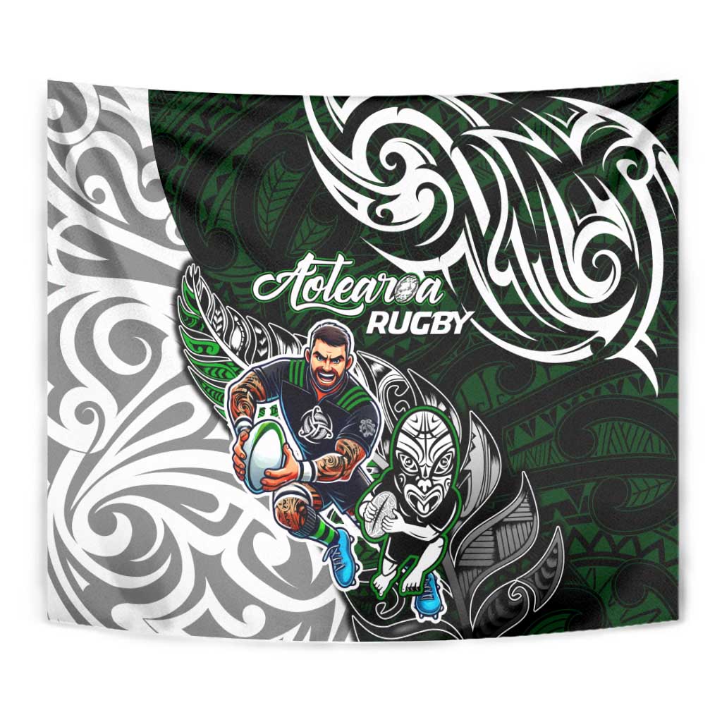 NZ Aotearoa Rugby Tapestry New Zealand Silver Fern
