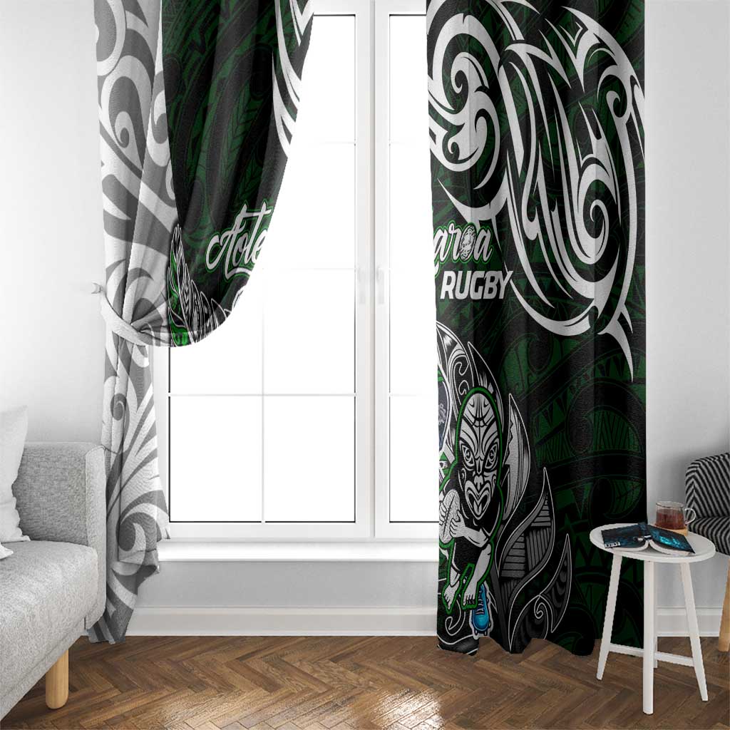 NZ Aotearoa Rugby Window Curtain New Zealand Silver Fern