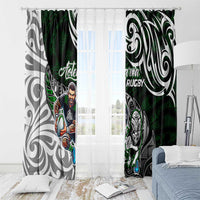 NZ Aotearoa Rugby Window Curtain New Zealand Silver Fern