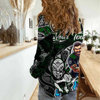 Personalized NZ Aotearoa Rugby Women Casual Shirt New Zealand Silver Fern