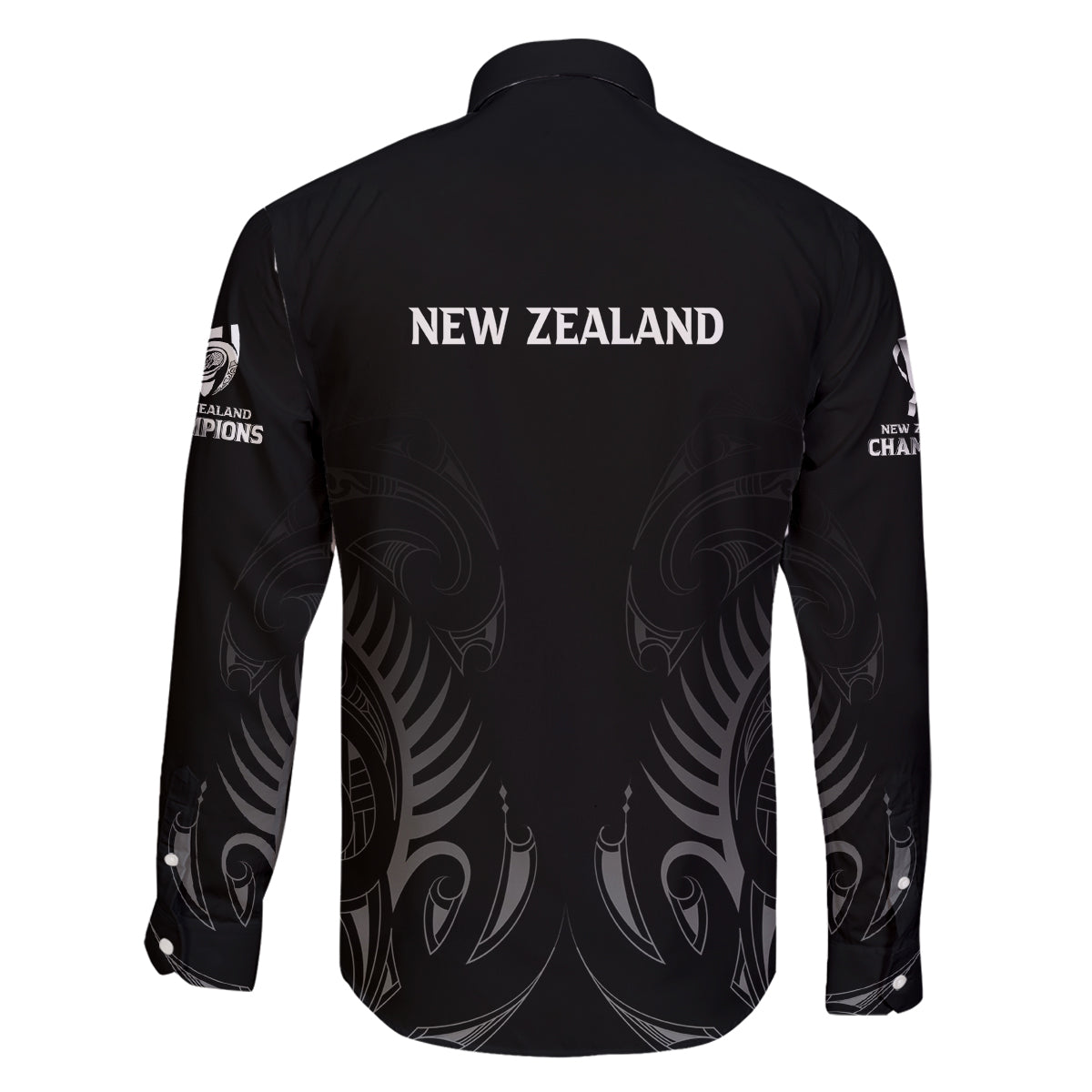 New Zealand Family Matching Off Shoulder Short Dress and Hawaiian Shirt Rugby 2023 Champions Black DT02 - Polynesian Pride