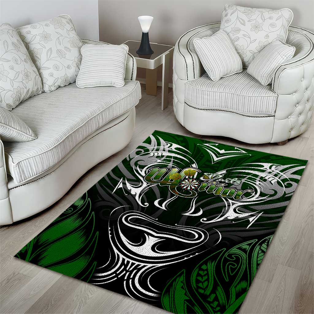 Warriors Maori Darts Area Rug New Zealand Darts Silver Fern