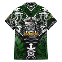Personalised Warriors Maori Darts Family Matching Off Shoulder Maxi Dress and Hawaiian Shirt New Zealand Darts Silver Fern DT02 - Polynesian Pride