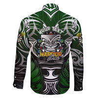 Personalised Warriors Maori Darts Family Matching Off Shoulder Maxi Dress and Hawaiian Shirt New Zealand Darts Silver Fern DT02 - Polynesian Pride