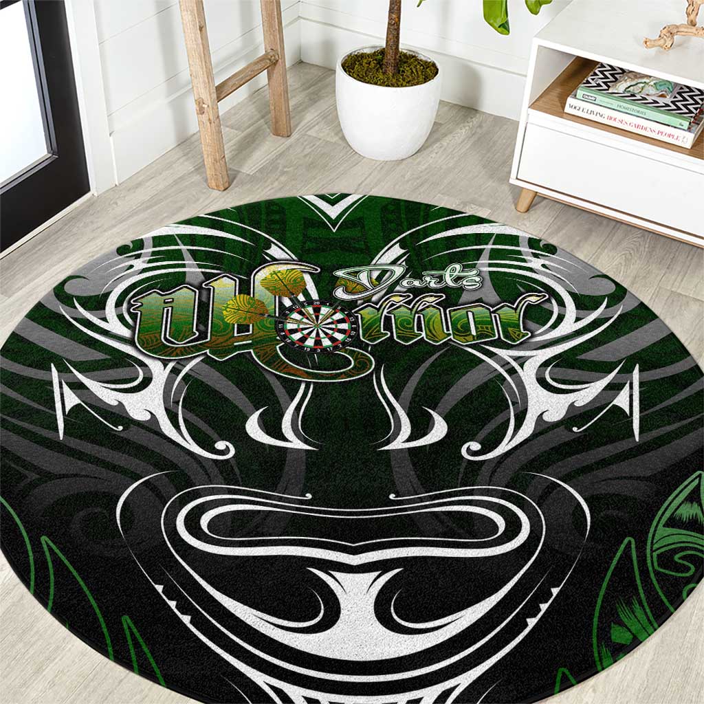 Warriors Maori Darts Round Carpet New Zealand Darts Silver Fern