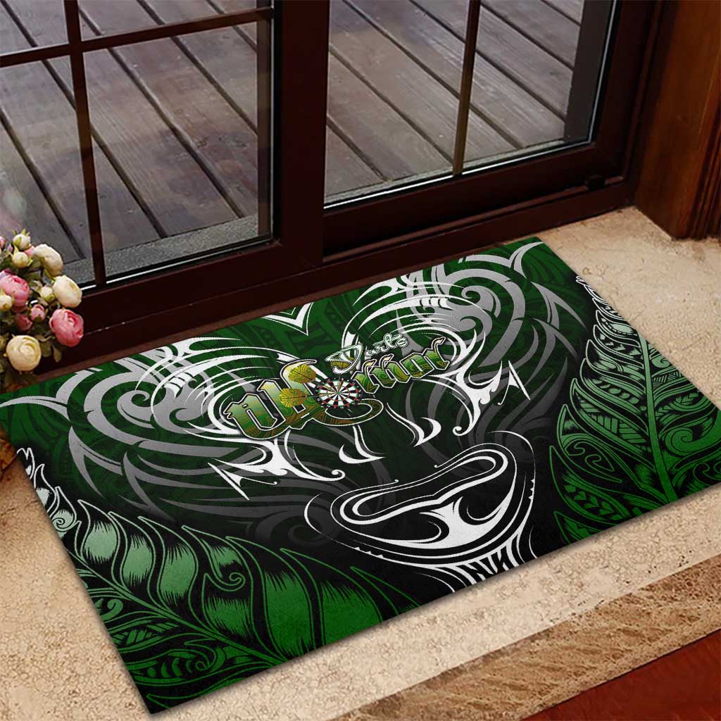 Warriors Maori Darts Rubber Doormat New Zealand Darts Silver Fern