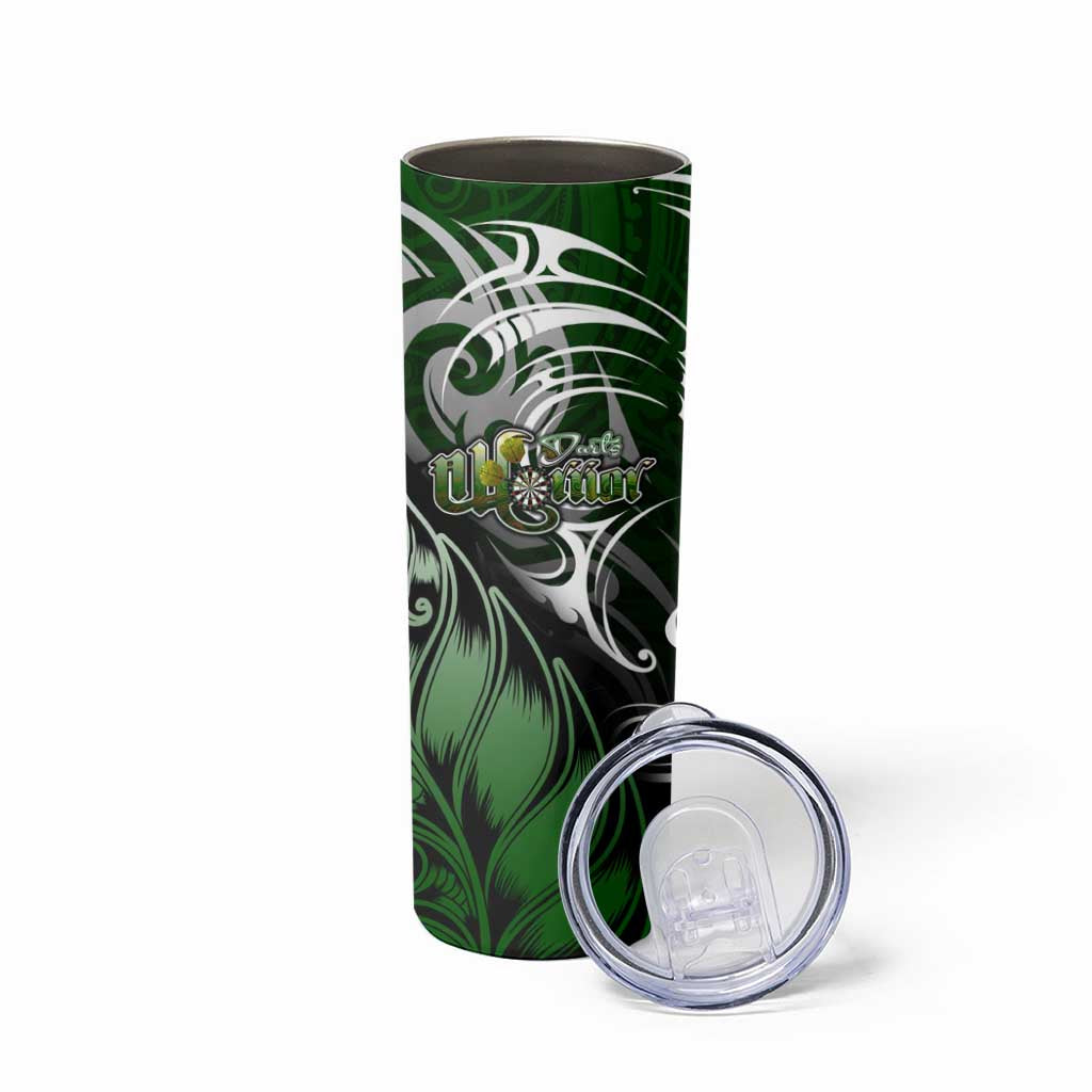 Warriors Maori Darts Skinny Tumbler New Zealand Darts Silver Fern