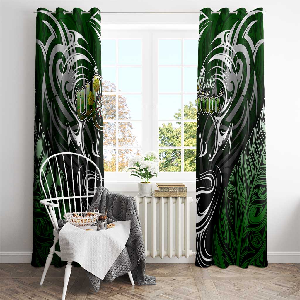 Warriors Maori Darts Window Curtain New Zealand Darts Silver Fern