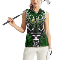 Personalised Warriors Maori Darts Women Sleeveless Polo Shirt New Zealand Darts Silver Fern DT02 - Polynesian Pride