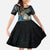 Personalised New Zealand Darts Family Matching Long Sleeve Bodycon Dress and Hawaiian Shirt NZ Paua Shell Maori Fern