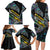 Personalised New Zealand Darts Family Matching Long Sleeve Bodycon Dress and Hawaiian Shirt NZ Paua Shell Maori Fern