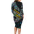 Personalised New Zealand Darts Family Matching Long Sleeve Bodycon Dress and Hawaiian Shirt NZ Paua Shell Maori Fern