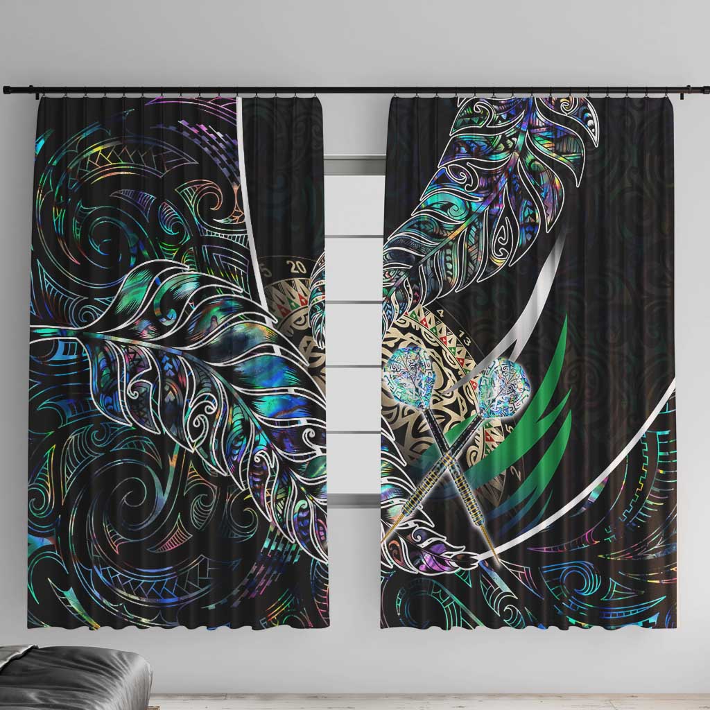 New Zealand Darts Window Curtain NZ Paua Shell Maori Fern