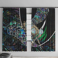 New Zealand Darts Window Curtain NZ Paua Shell Maori Fern