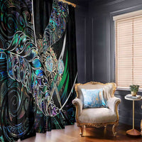 New Zealand Darts Window Curtain NZ Paua Shell Maori Fern