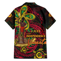 Custom Vanuatu 45th Independence Anniversary Family Matching Long Sleeve Bodycon Dress and Hawaiian Shirt Flower Melanesian Namele Turtle - Polynesian Pride