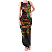 Custom Vanuatu 45th Independence Anniversary Family Matching Tank Maxi Dress and Hawaiian Shirt Flower Melanesian Namele Turtle - Polynesian Pride