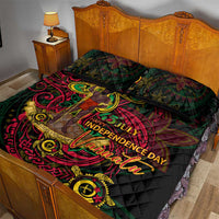 Vanuatu 45th Independence Anniversary Quilt Bed Set Flower Melanesian Namele Turtle - Polynesian Pride