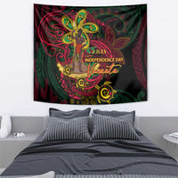 Vanuatu 45th Independence Anniversary Tapestry Flower Melanesian Namele Turtle - Polynesian Pride