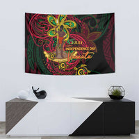 Vanuatu 45th Independence Anniversary Tapestry Flower Melanesian Namele Turtle - Polynesian Pride