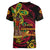 Custom Vanuatu 45th Independence Anniversary Women V-Neck T-Shirt Flower Melanesian Namele Turtle - Polynesian Pride