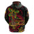 Custom Vanuatu 45th Independence Anniversary Zip Hoodie Flower Melanesian Namele Turtle - Polynesian Pride