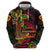 Custom Vanuatu 45th Independence Anniversary Zip Hoodie Flower Melanesian Namele Turtle - Polynesian Pride