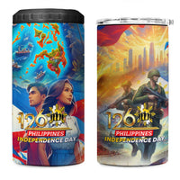 The Philippines 126th Independence Anniversary 4 in 1 Can Cooler Tumbler Art Style - Polynesian Pride