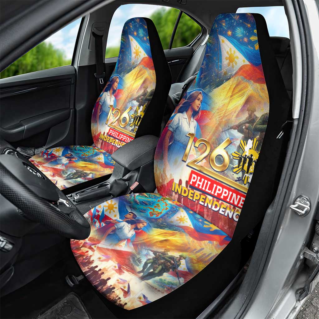 The Philippines 126th Independence Anniversary Car Seat Cover Art Style - Polynesian Pride