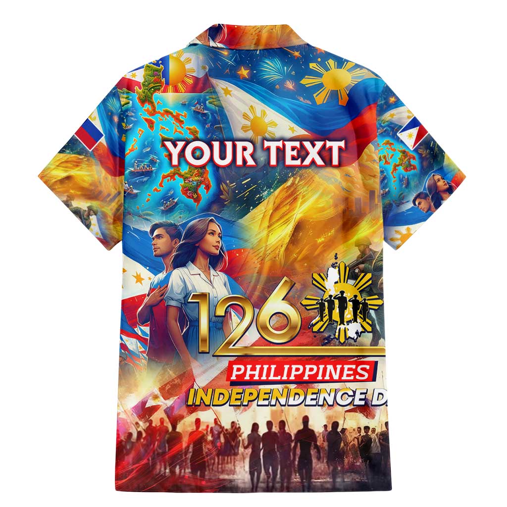 Custom The Philippines 126th Independence Anniversary Family Matching Mermaid Dress and Hawaiian Shirt Art Style - Polynesian Pride