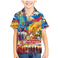 Custom The Philippines 126th Independence Anniversary Family Matching Mermaid Dress and Hawaiian Shirt Art Style - Polynesian Pride