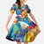 Custom The Philippines 126th Independence Anniversary Family Matching Off The Shoulder Long Sleeve Dress and Hawaiian Shirt Art Style - Polynesian Pride