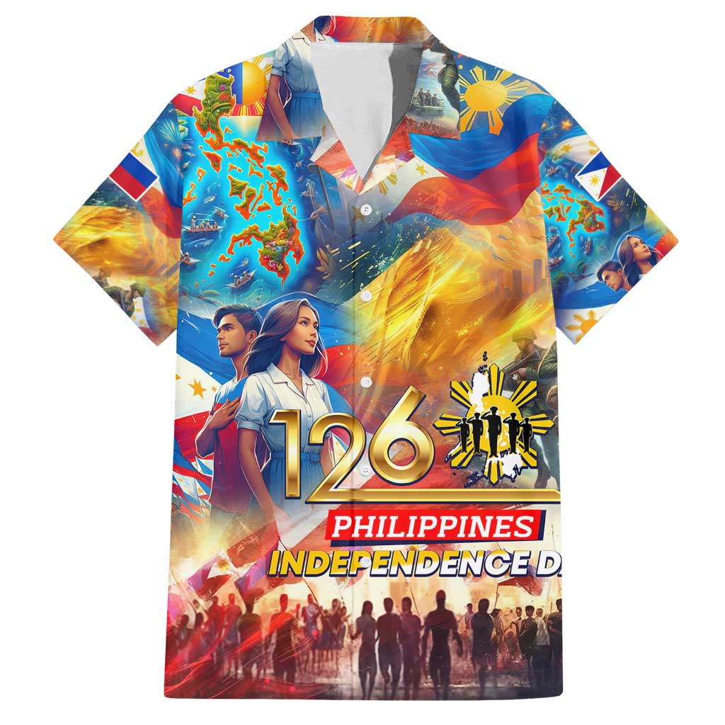 Custom The Philippines 126th Independence Anniversary Family Matching Puletasi and Hawaiian Shirt Art Style - Polynesian Pride