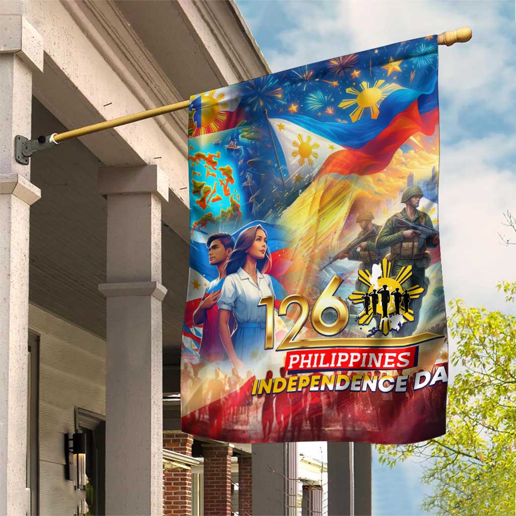 The Philippines 126th Independence Anniversary Garden Flag Art Style - Polynesian Pride