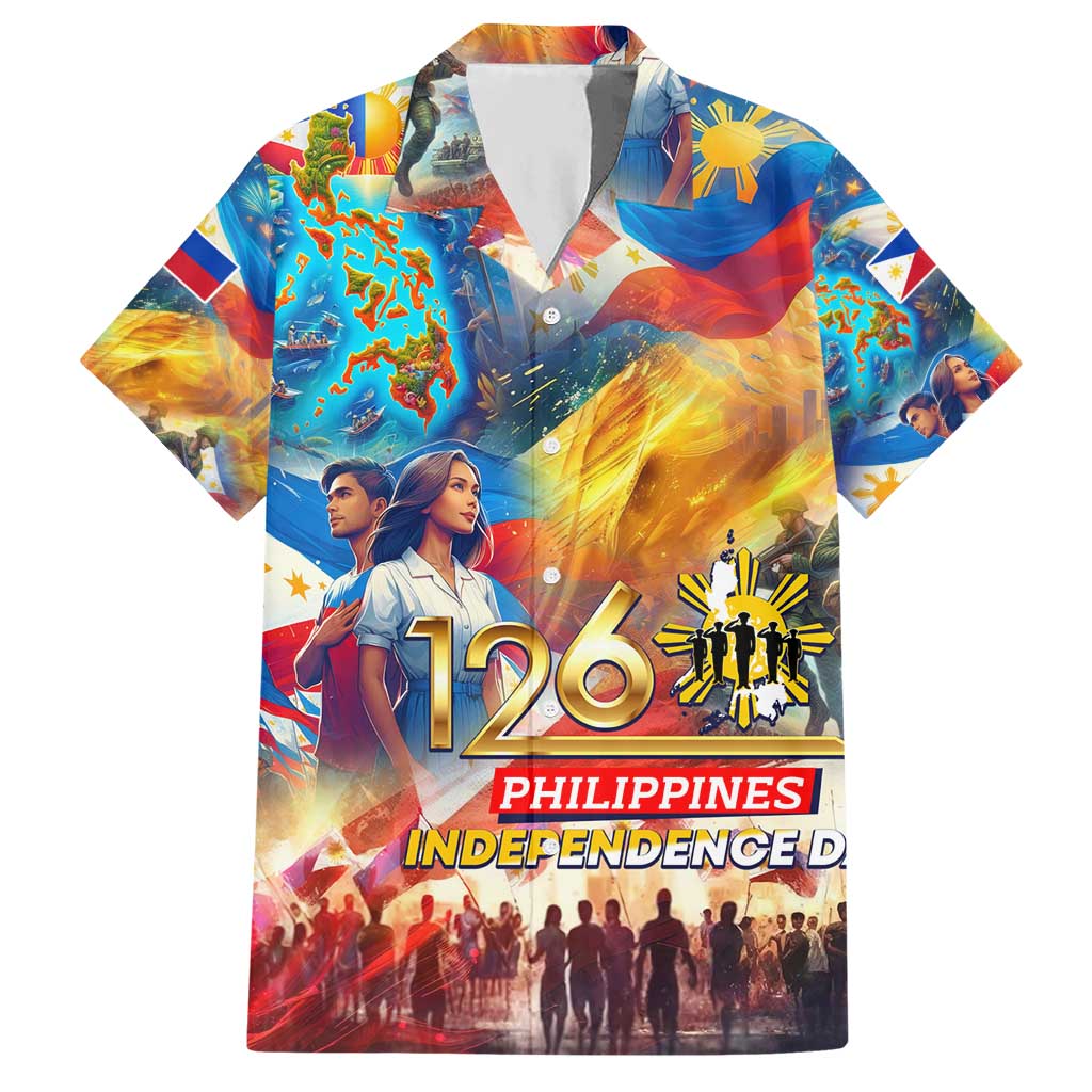 Custom The Philippines 126th Independence Anniversary Hawaiian Shirt Art Style - Polynesian Pride