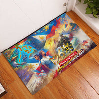 The Philippines 126th Independence Anniversary Rubber Doormat Art Style - Polynesian Pride