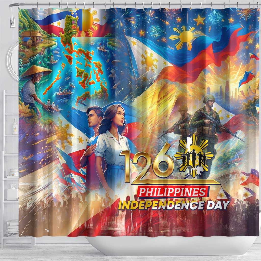 The Philippines 126th Independence Anniversary Shower Curtain Art Style - Polynesian Pride