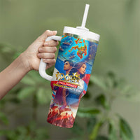 The Philippines 126th Independence Anniversary Tumbler With Handle Art Style - Polynesian Pride