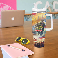 The Philippines 126th Independence Anniversary Tumbler With Handle Art Style - Polynesian Pride