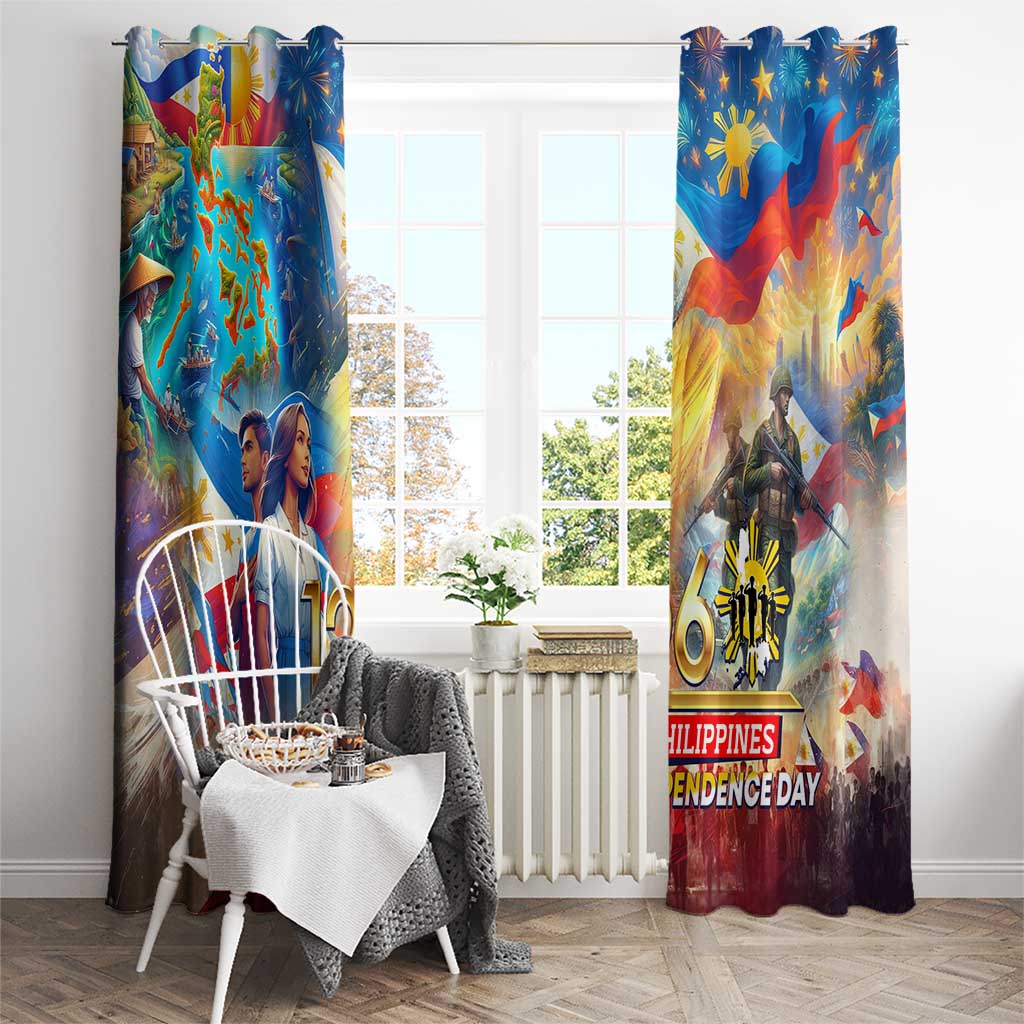 The Philippines 126th Independence Anniversary Window Curtain Art Style - Polynesian Pride