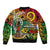 Personalized Vanuatu 45th Independence Anniversary Bomber Jacket Melanesian Pattern Reggae - Polynesian Pride