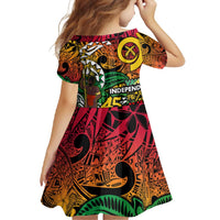 Personalized Vanuatu 45th Independence Anniversary Family Matching Off Shoulder Maxi Dress and Hawaiian Shirt Melanesian Pattern Reggae - Polynesian Pride